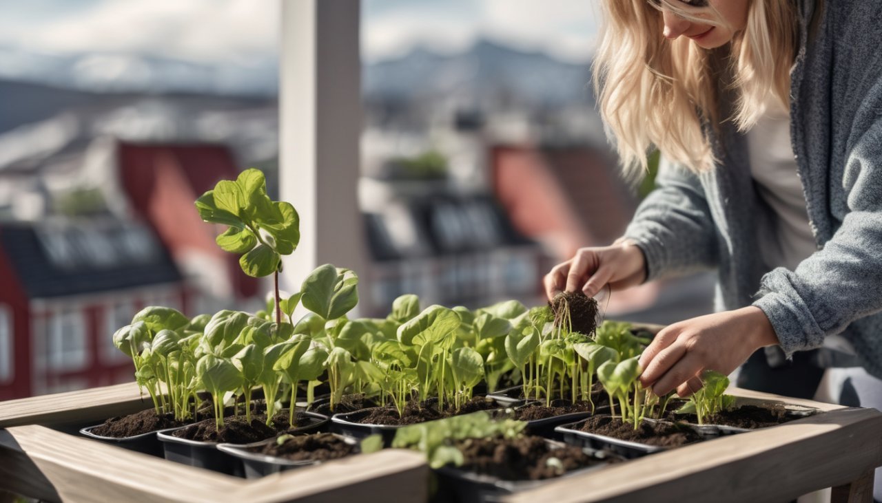 Når er det ideelt å plante grønnsaker på balkongen i Norge?